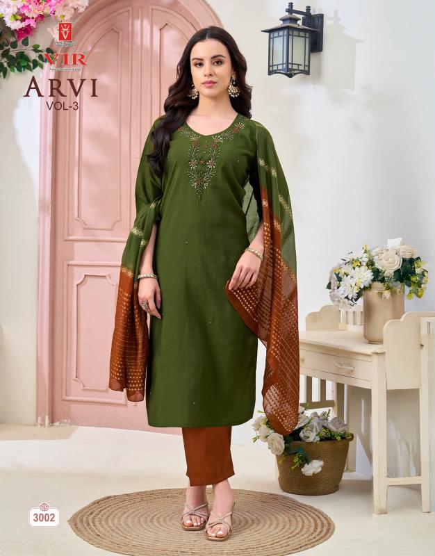 Vir arvi vol 7 wholesale price small size rayan kurtied